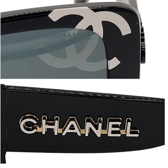 CHANEL Black and White Sunglasses - Picture 8 of 11